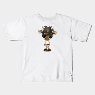 Cute Baby Deer Sheriff Kids T-Shirt